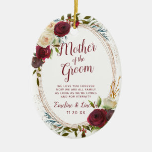 Ornamento De Cerâmica Mistletoe Manor para a Mãe da Cotação do Groom
