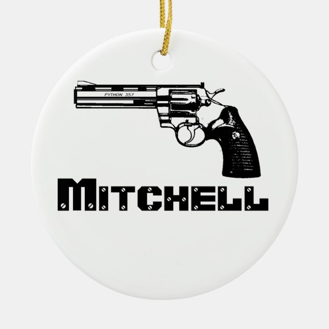 Ornamento De Cerâmica Mitchell! (Frente)