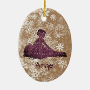 Ornamento De Cerâmica Moças Personalizadas Flocos de Neve Ballerina Danç