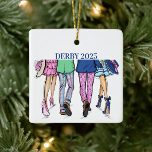 Ornamento De Cerâmica Moda de Casais no Derby Personalizada Corrida de C