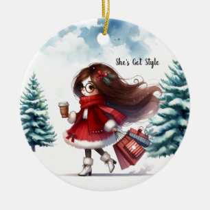 Ornamento De Cerâmica Moda de Férias Brunette com Estilo Personalizado
