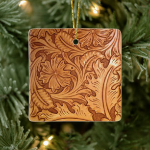 Ornamento De Cerâmica Moda russa de caubói marrom