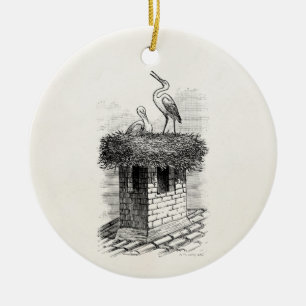 Ornamento De Cerâmica Modelo da antiguidade do pássaro do ninho do