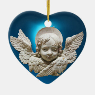 Ornamento De Cerâmica Modelo de foto de Natal do ANGEL / Baby