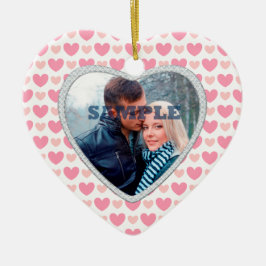Ornamento De Cerâmica Modelo de Fotografia do Namorados Faux Diamond Cor