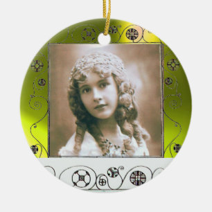 Ornamento De Cerâmica MODELO DE FOTOGRAFIA MAGIC SWIRLS, Topaz amarelo