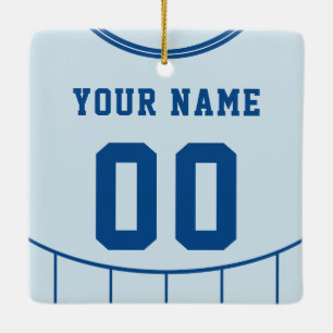 Ornamento De Cerâmica Modelo de Futebol do Name & Number Soccer
