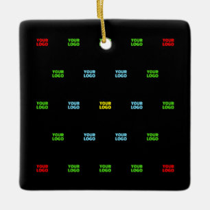 Ornamento De Cerâmica Modelo de padrão de imagem ou logotipo carregado m