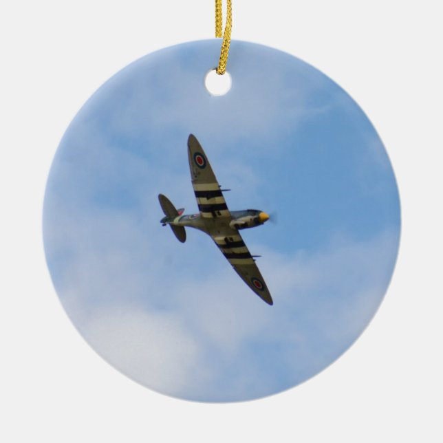 Ornamento De Cerâmica Modelo do Spitfire MK IX MK923 (Frente)
