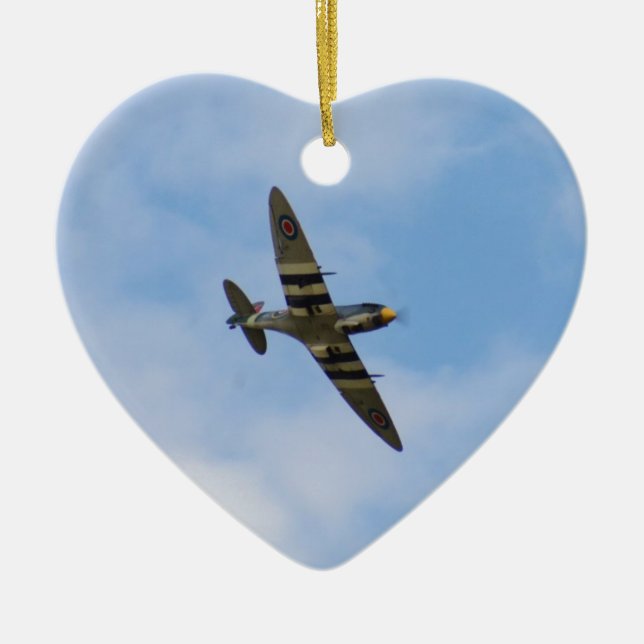 Ornamento De Cerâmica Modelo do Spitfire MK IX MK923 (Frente)