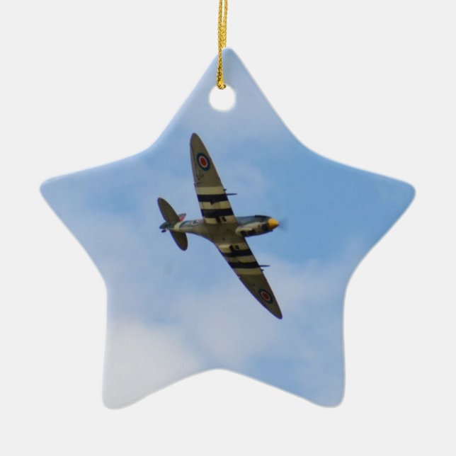 Ornamento De Cerâmica Modelo do Spitfire MK IX MK923 (Frente)