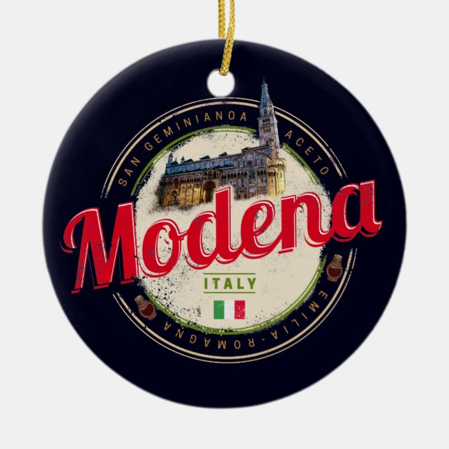 Ornamento De Cerâmica Modena Emilia-Romagna Balsâmico Itália Souvenir (Frente)