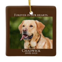 Modern Brown Add Photo Pet Memorial