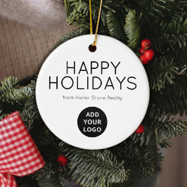 Ornamento De Cerâmica Modern Minimal Real Estate Logo Ornament