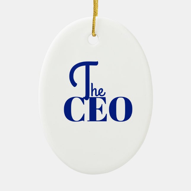 Ornamento De Cerâmica Modern Minimal The CEO Blue (Frente)
