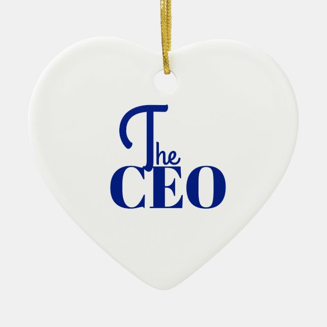 Ornamento De Cerâmica Modern Minimal The CEO Blue (Frente)