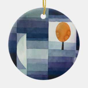 Ornamento De Cerâmica Moderno Abstrato Geométrico Azul Laranja Klee