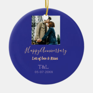 Ornamento De Cerâmica Moderno Boho feliz aniversário adicione nome laran