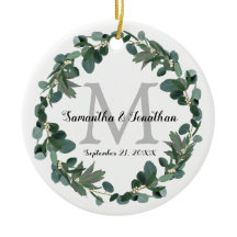 Moderno Eucalyptus Wreath Monogramas