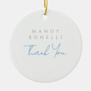 Ornamento De Cerâmica Moderno Minimalista Simples Personalizado Obrigado