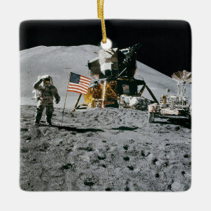 Ornamento De Cerâmica Módulo lunar 1971 de Apollo 15 da aterragem de lua