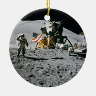Ornamento De Cerâmica Módulo Lunar Apollo 15 Landing Nasa 1971