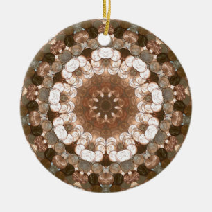 Ornamento De Cerâmica Moeda de um centavo flor novembro de 2012