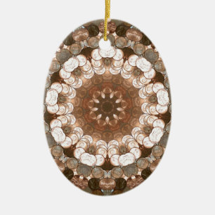 Ornamento De Cerâmica Moeda de um centavo flor novembro de 2012