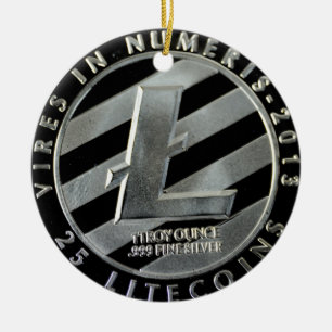Ornamento De Cerâmica moedas do litecoin