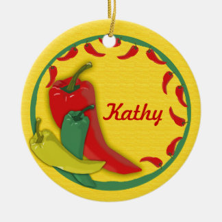 Ornamento De Cerâmica Moldura do Círculo de Pimenta