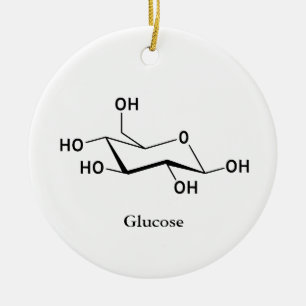 Ornamento De Cerâmica Molécula de Açúcar de Glicose Química Ciência Lega