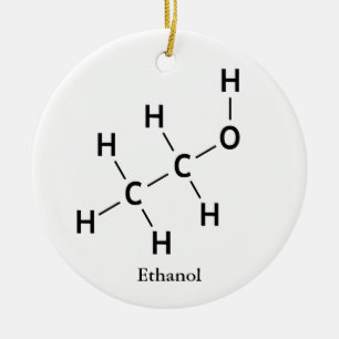 Ornamento De Cerâmica Molécula de Álcool Etanol Química Legal