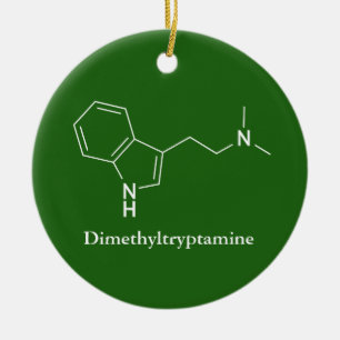 Ornamento De Cerâmica Molécula de DMT Dimetiltriptamina Química