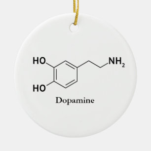 Ornamento De Cerâmica Molécula de Dopamina Química Bioquímica
