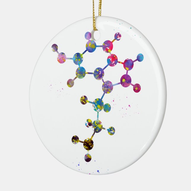 Ornamento De Cerâmica Molécula de Serotonina (Esquerda)