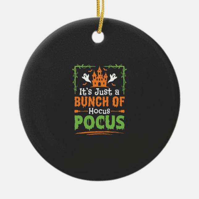Ornamento De Cerâmica Molinário de Halloween (Frente)