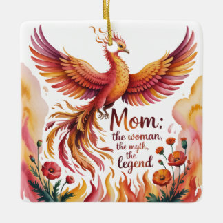 Ornamento De Cerâmica Mom: The Woman, The Myth, The Legend