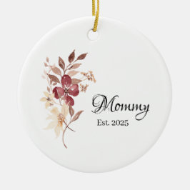 Ornamento De Cerâmica Mommy Est. Year – New Mommy Milestone