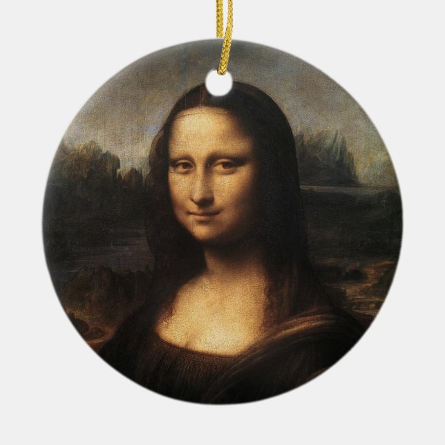 Ornamento De Cerâmica Mona Lisa (Frente)