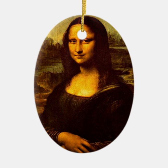 Ornamento De Cerâmica Mona Lisa (Frente)