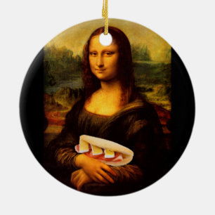 Ornamento De Cerâmica Mona Lisa ama Paninis