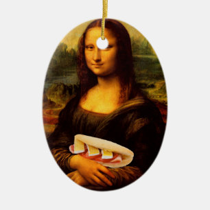 Ornamento De Cerâmica Mona Lisa ama Paninis