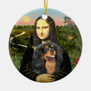 Ornamento De Cerâmica Mona Lisa - Cavalier (preto/tan)