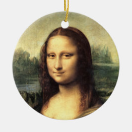 Ornamento De Cerâmica Mona Lisa Leonardo da Vinci