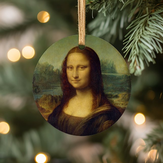 Ornamento De Cerâmica Mona Lisa | Leonardo da Vinci (Criador carregado)