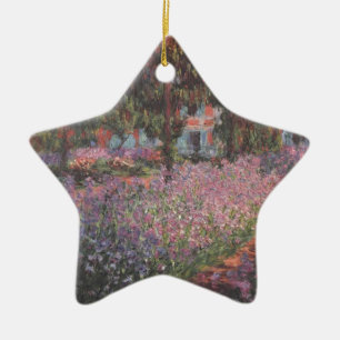 Ornamento De Cerâmica Monet floresce a arte das videiras de Giverny do