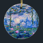 Ornamento De Cerâmica Monet: Lírios Água 1919<br><div class="desc">Claude Monet: Lírios de Água Vermelho,  1919,  Impressionismo - caneca de café trabalho de arte.</div>