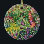 Ornamento De Cerâmica Monet - O Jardim Íris em Giverny<br><div class="desc">A famosa pintura de Claude Monet,  O Jardim Íris em Giverny.</div>