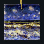 Ornamento De Cerâmica Monet - Um Mar Tempestade<br><div class="desc">Um mar tempestuoso,  pintura de arte de Claude Monet</div>