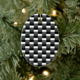 Ornamento De Cerâmica Monochrome Pattern of Gray, Grey, Black and White